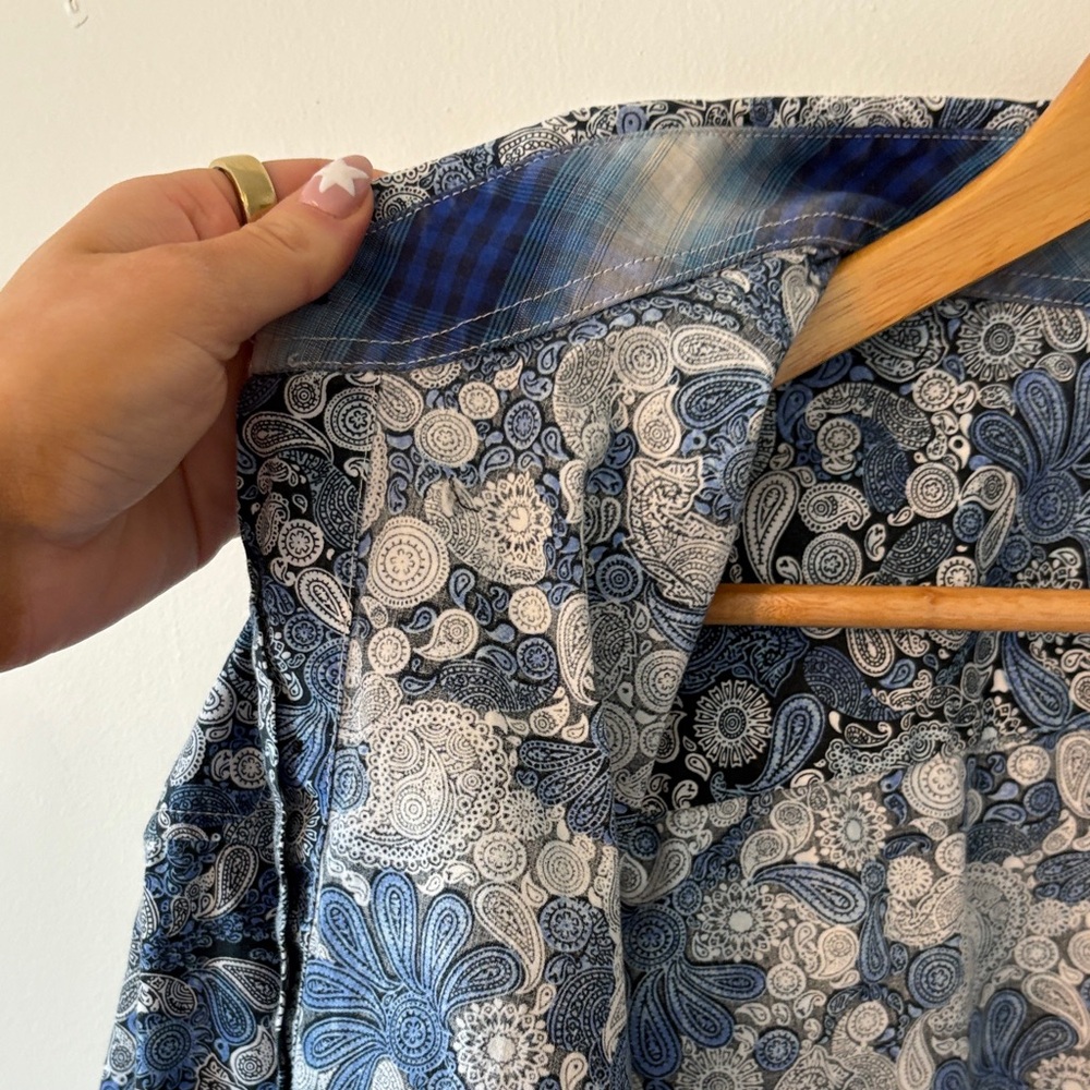 Stetson Navy & Light Blue Paisley Shirt Jacket - Picture 4 of 10